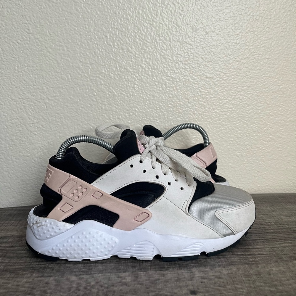 Nike Boys Air Huarache Run 654275-115 White‎ Running Sneakers - Sz 4Y Pre-Owned